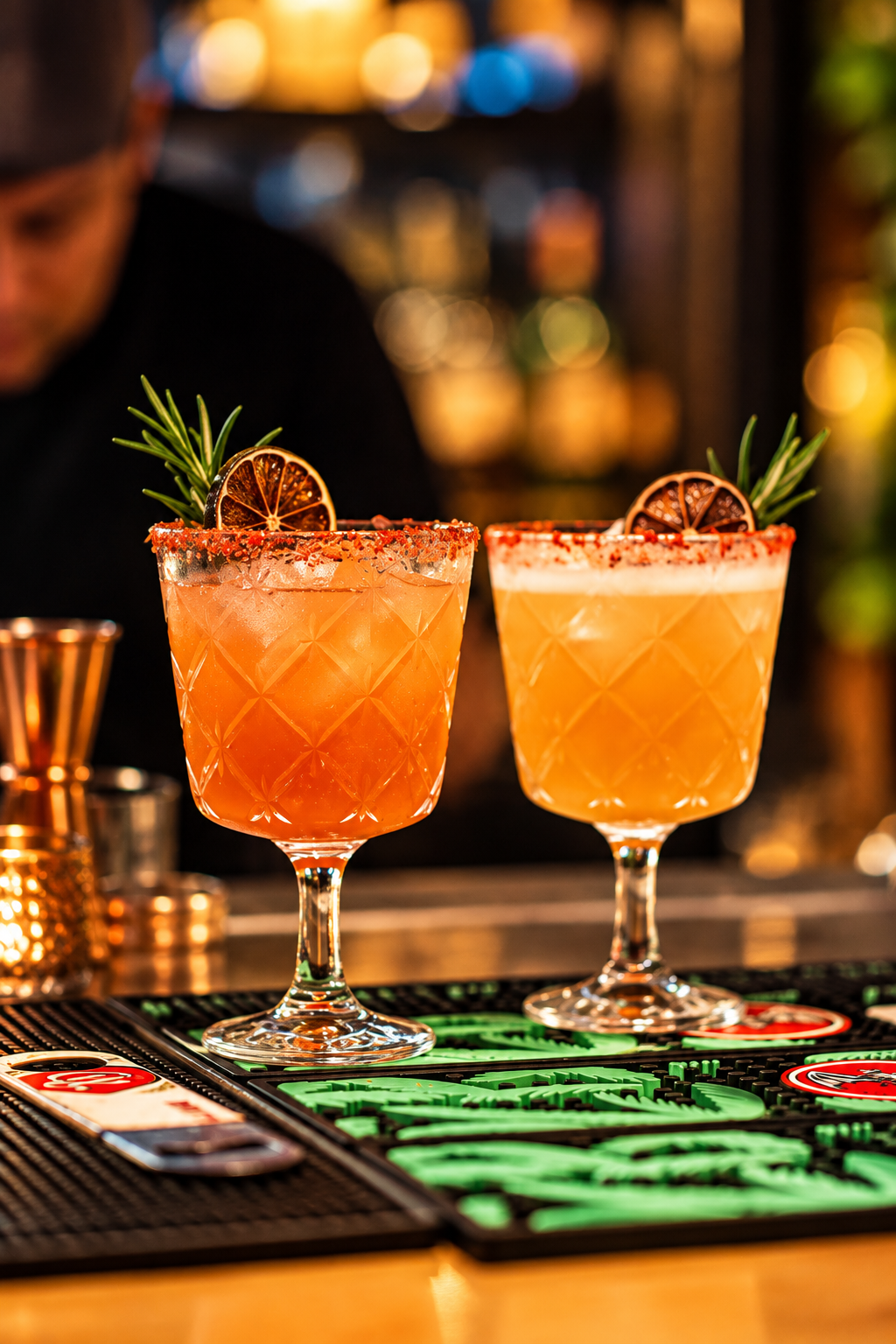 From the Bar: two handcrafted tropical cocktails served at Café Smörgås in Sanur, Bali